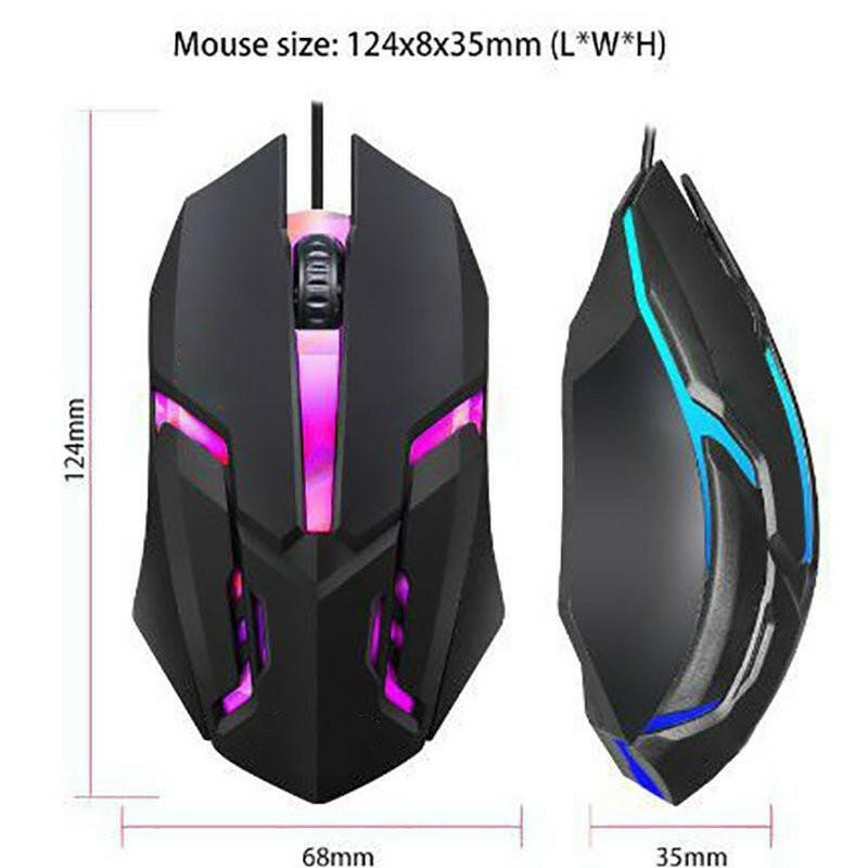 Wired Mouse – . X1 Neutral Colorful Luminous USB Computer Mouse - GoTypical
