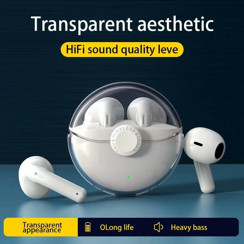 Bluetooth Earphones – . XY-90 Transparent Case TWS V5.0 - GoTypical