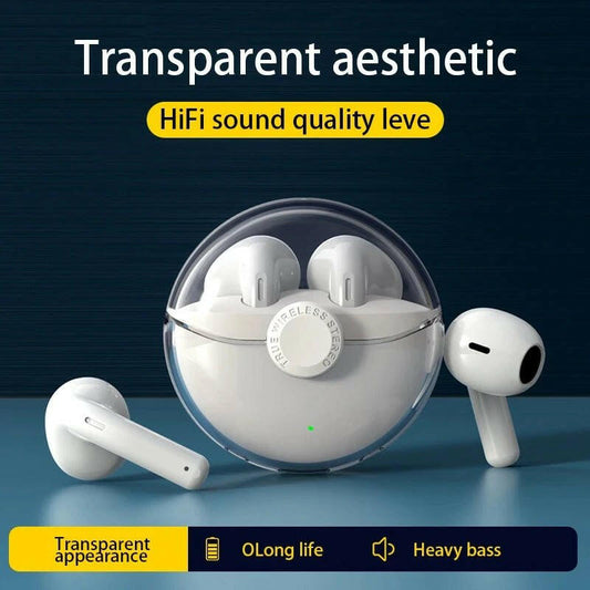 Bluetooth Earphones – . XY-90 Transparent Case TWS V5.0 - GoTypical