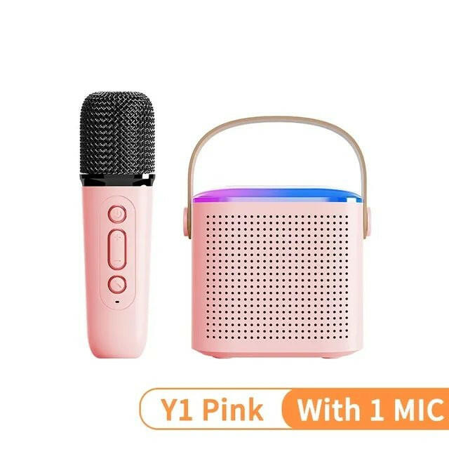 . Bluetooth Speaker – Portable Karaoke Machine with Dual Microphones & LED Lights - GoTypical