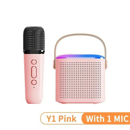 . Bluetooth Speaker – Portable Karaoke Machine with Dual Microphones & LED Lights - GoTypical