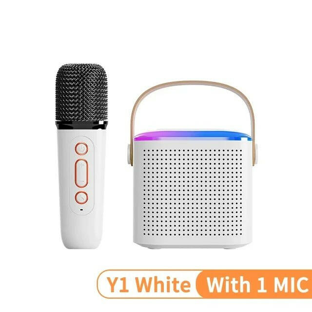 . Bluetooth Speaker – Portable Karaoke Machine with Dual Microphones & LED Lights - GoTypical
