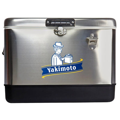 Yakimoto Ice Chest Beverage Beer Cooler Box With Bottle Opener, 51L/54Qt Stainless Steel Portable Insulated Ice Bucket, Sturdy And Leak - proof, For Camping, Beach, Picnic, RV, BBQ, Picnic, Fishing - GoTypical