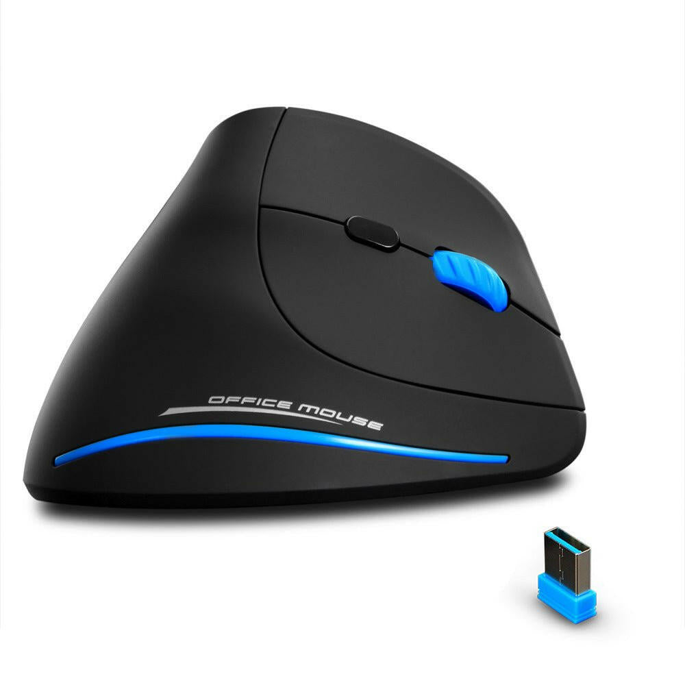 ZELOTES Vertical Wireless Mouse – Ergonomic 2400DPI 2.4GHz for Laptop - GoTypical