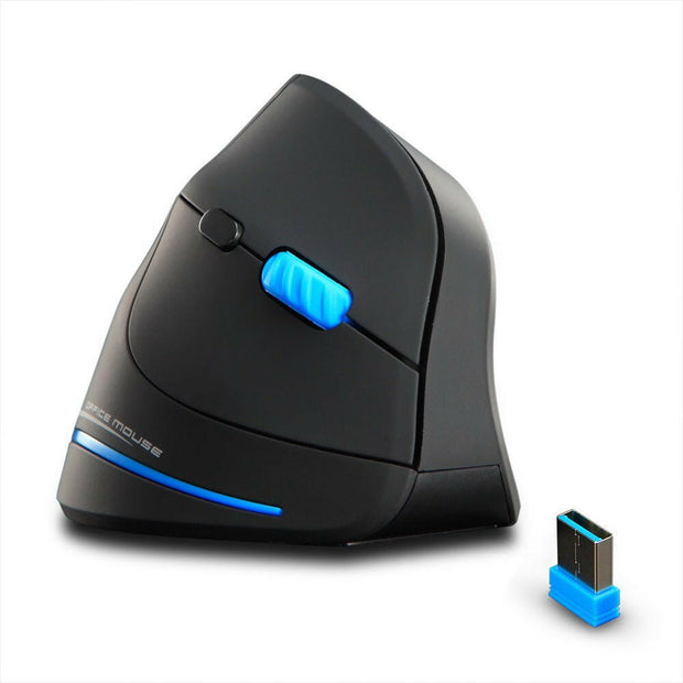 ZELOTES Vertical Wireless Mouse – Ergonomic 2400DPI 2.4GHz for Laptop - GoTypical