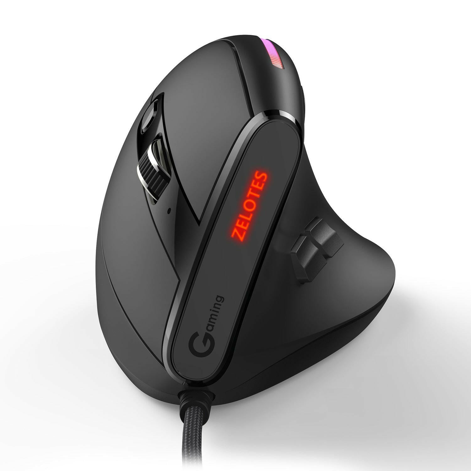 . T50RGB Wired Gaming Mouse – Ergonomic Vertical Grip with RGB Lighting - GoTypical
