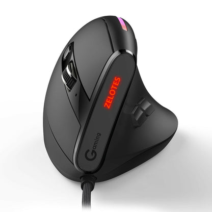 . T50RGB Wired Gaming Mouse – Ergonomic Vertical Grip with RGB Lighting - GoTypical