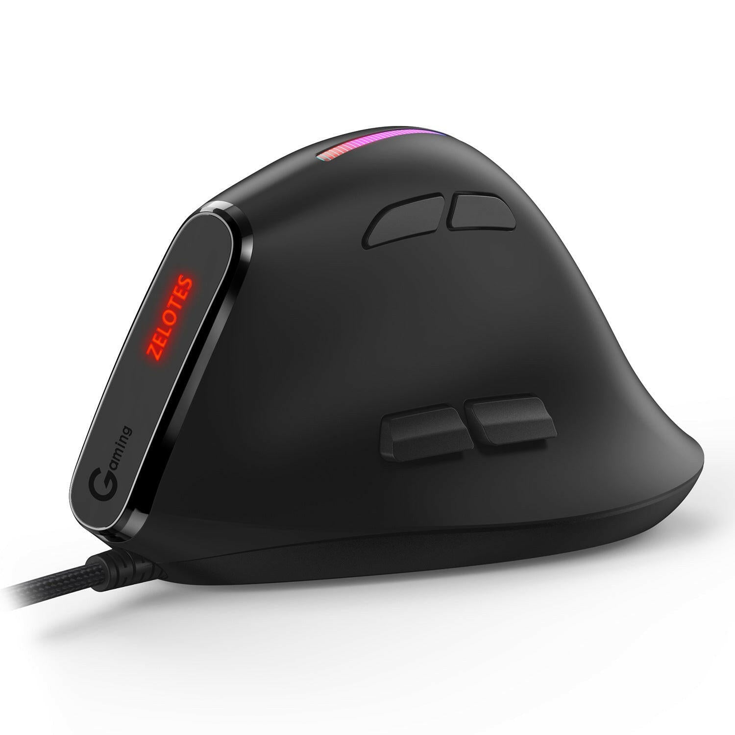 . T50RGB Wired Gaming Mouse – Ergonomic Vertical Grip with RGB Lighting - GoTypical